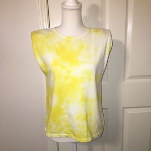 Nasty Gal Padded Shoulders Tie Dye Top